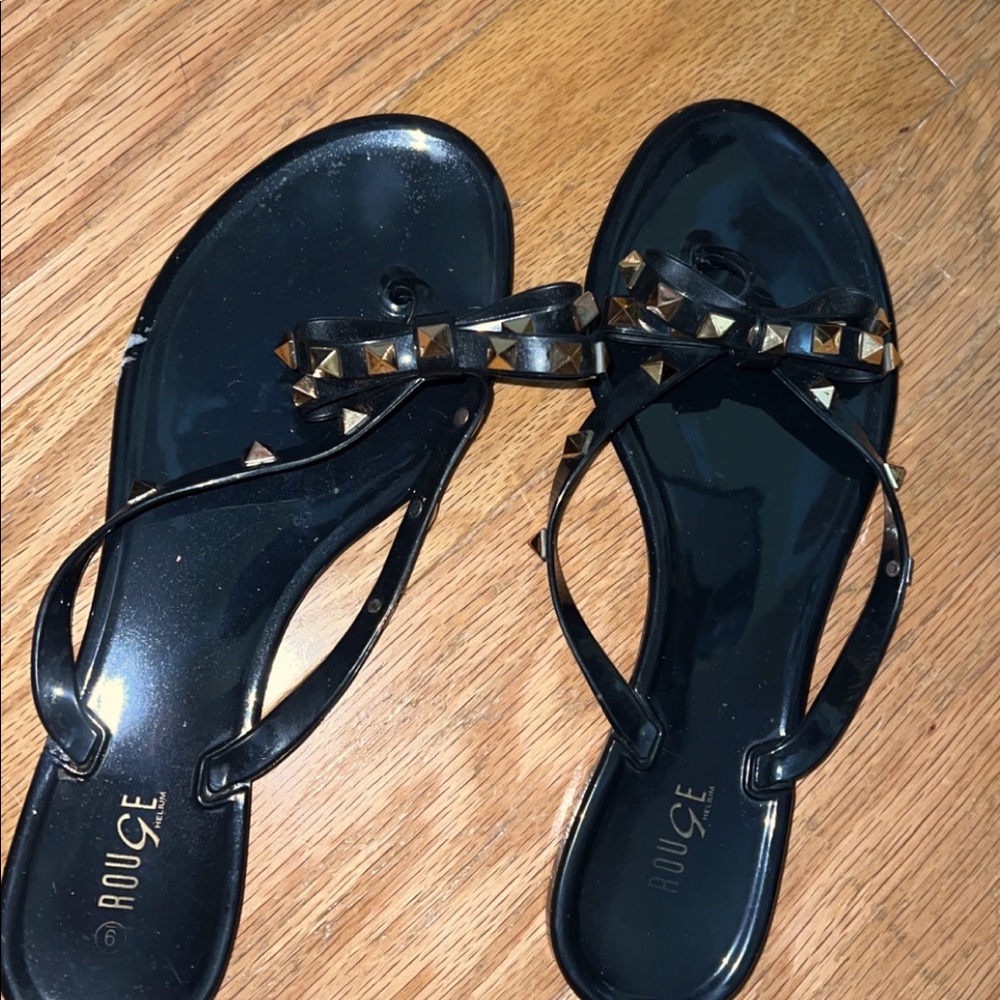 Black studded sandal